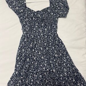 Altar'd State Navy Floral Long Sleeve Dress